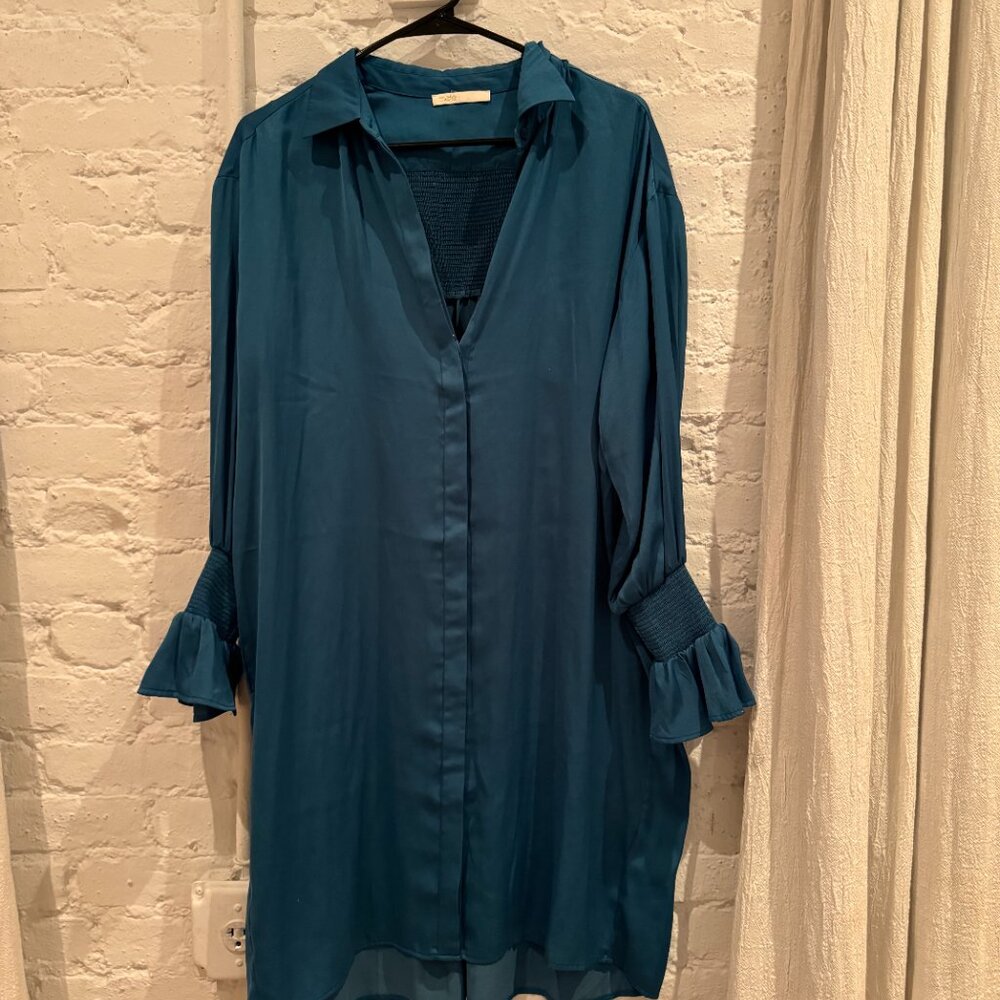 Maje Women's Blue Satin Dress